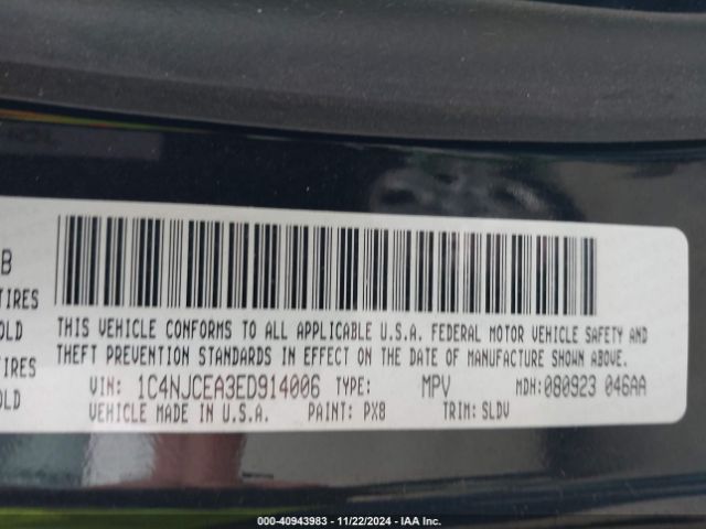 1C4NJCEA3ED914006 Jeep Compass High Altitude