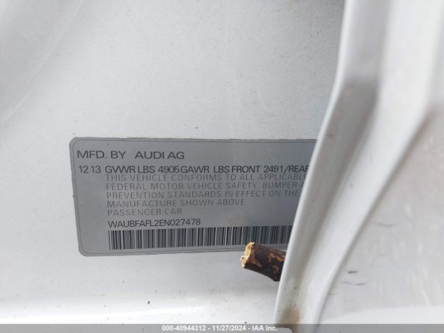WAUBFAFL2EN027478 Audi A4 2.0t Premium