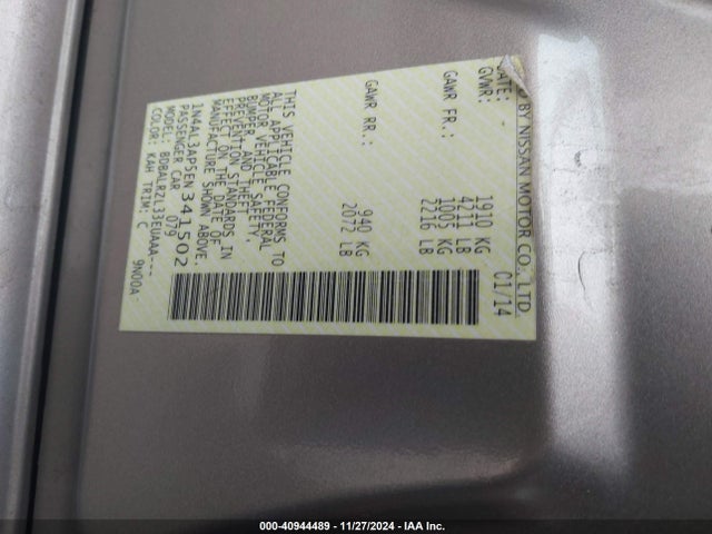 Nissan Altima 2.5 S 2014 1N4AL3AP5EN341502 Image 9