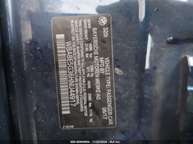 2017 BMW 320I WBA8E5G36HNU44917 Photo 8