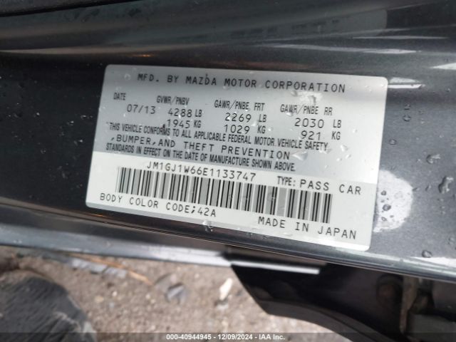 JM1GJ1W66E1133747 Mazda Mazda6 I Grand Touring