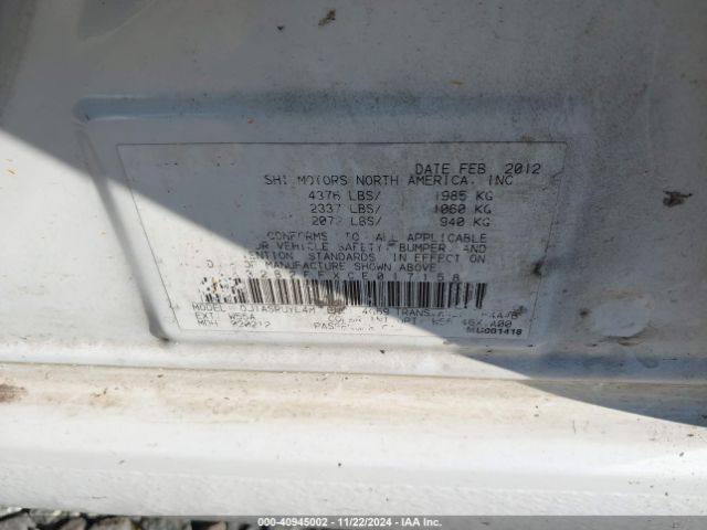 2012 MITSUBISHI GALANT 4A32B2FFXCE017158 Photo 8