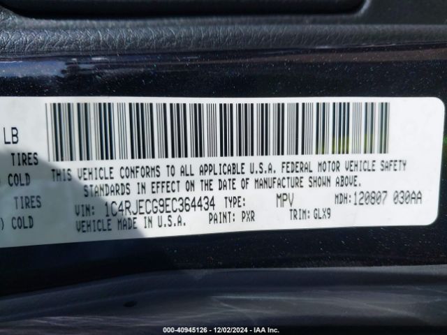 1C4RJECG9EC364434 Jeep Grand Cherokee Overland