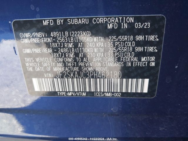 JF2SKAJC3PH462180 Subaru Forester Sport