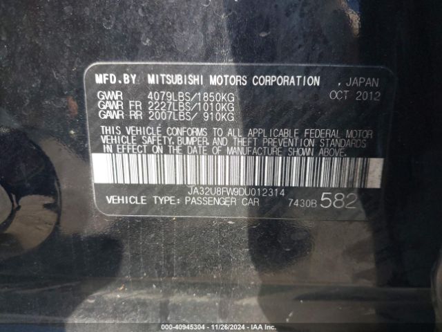 2013 MITSUBISHI LANCER JA32U8FW9DU012314 Photo 8