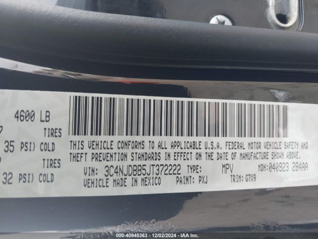 3C4NJDBB5JT372222 Jeep Compass Latitude 4x4