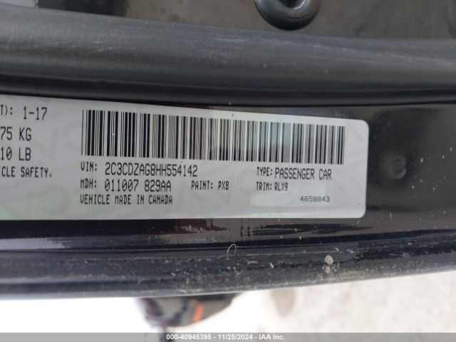 2C3CDZAG8HH554142 Dodge Challenger Sxt Plus