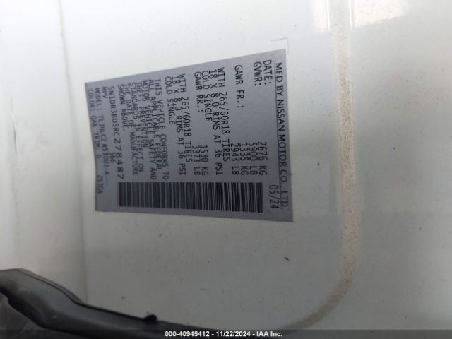5N1DR3BD5RC278487 Nissan Pathfinder Rock Creek 4wd