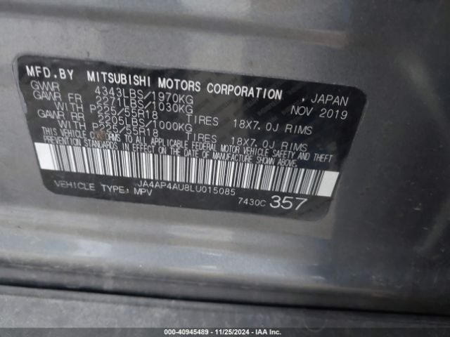 JA4AP4AU8LU015085 Mitsubishi mivec