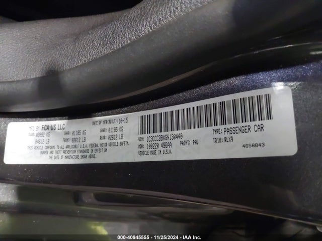 Chrysler 200 S 2016 1C3CCCBBXGN130440 Image 9