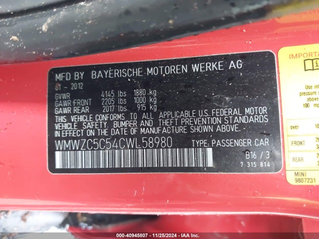 2012 MINI COOPER S COUNTRYMAN WMWZC5C54CWL58980 Photo 8