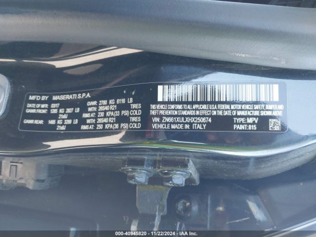 ZN661XULXHX250674 Maserati Levante