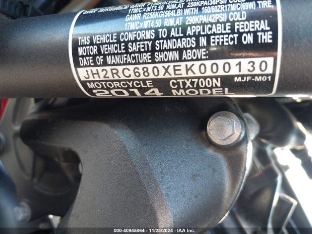 2014 HONDA CTX700 JH2RC680XEK000130 Photo 9
