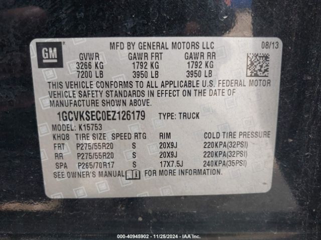 1GCVKSEC0EZ126179 Chevrolet Silverado 1500 1lz