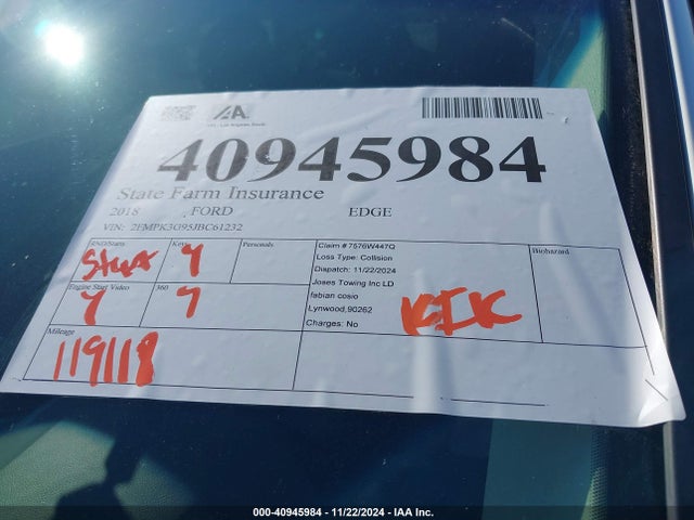 Ford EDGE SE 2018 2FMPK3G95JBC61232 Image 17