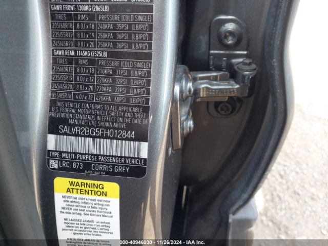 SALVR2BG5FH012844 Land Rover Range Rover Evoque Pure