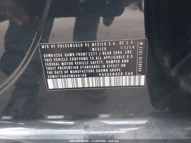 3VW4T7AU4FM046100 Volkswagen Golf Gti 2.0t Se 4-door