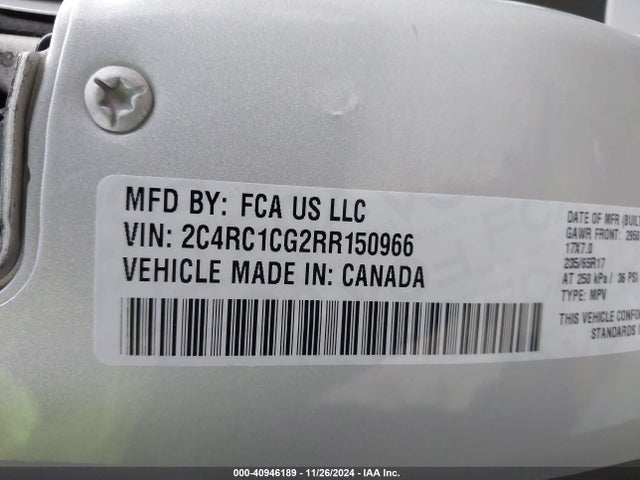 2C4RC1CG2RR150966 Chrysler 2024
