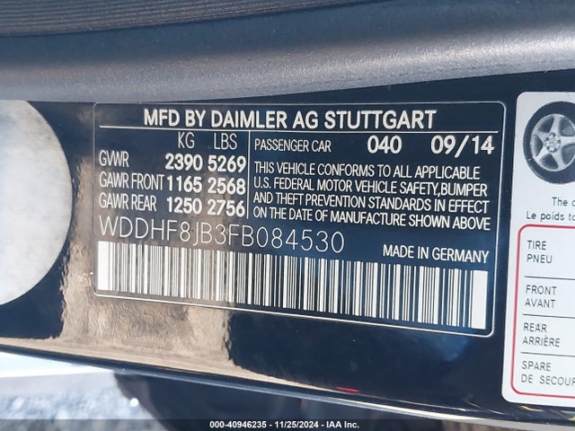 WDDHF8JB3FB084530 Mercedes-Benz E 350 4matic