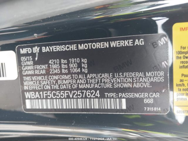 WBA1F5C55FV257624 BMW 228I