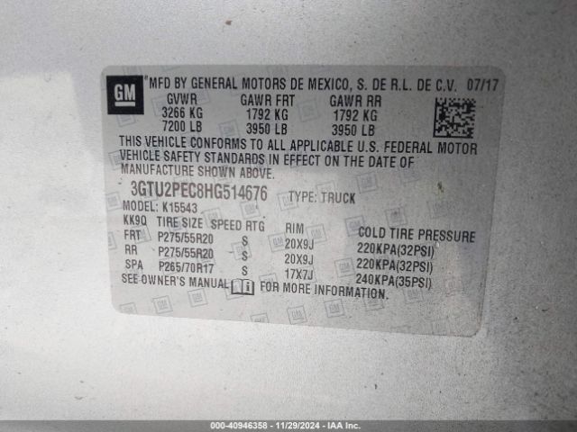 3GTU2PEC8HG514676 GMC Sierra 1500 Denali