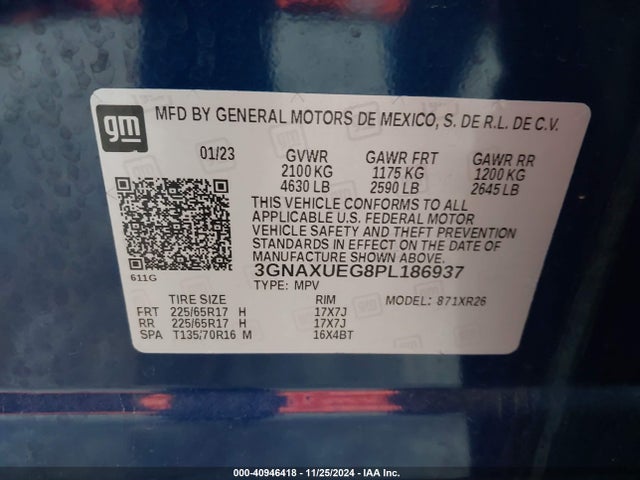 Chevrolet Equinox Awd Lt 2023 3GNAXUEG8PL186937 Image 9
