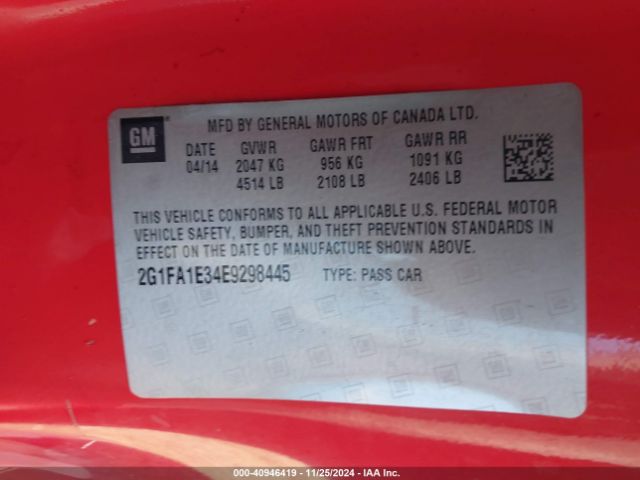 2G1FA1E34E9298445 Chevrolet Camaro 2ls
