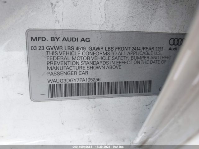 2023 AUDI S3 WAUG3DGY7PA105256 Photo 8