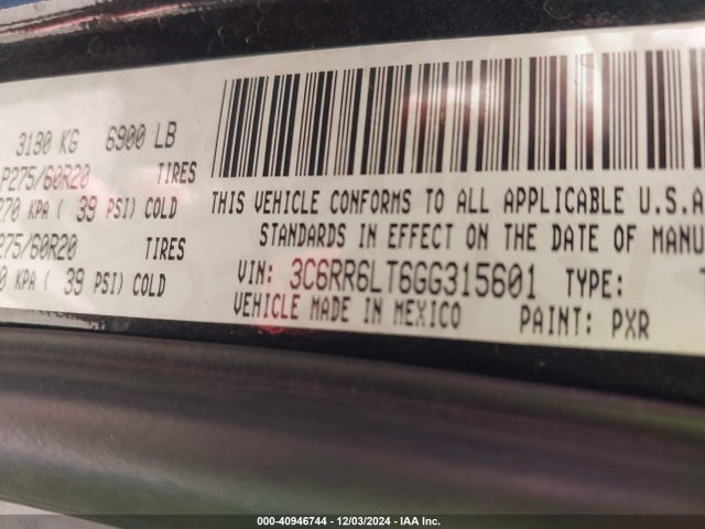 RAM 1500 Lone Star 2016 3C6RR6LT6GG315601 Image 9