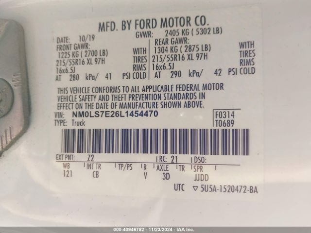 NM0LS7E26L1454470 Ford Transit Connect Xl Cargo Van