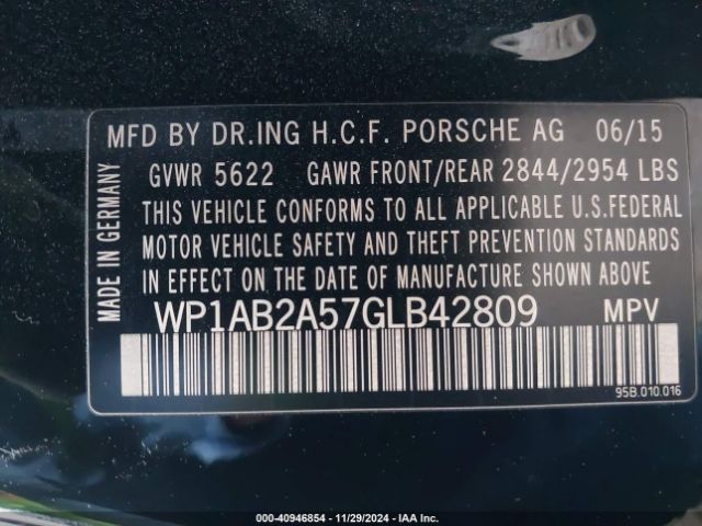 WP1AB2A57GLB42809 Porsche MACAN S