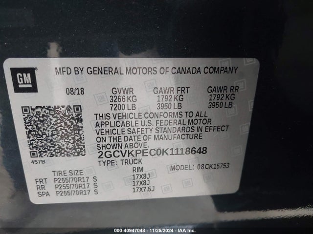 Chevrolet Silverado 1500 Ld Lt 2019 2GCVKPEC0K1118648 Image 9
