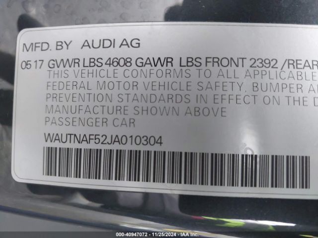 WAUTNAF52JA010304 Audi A5 2.0t Premium