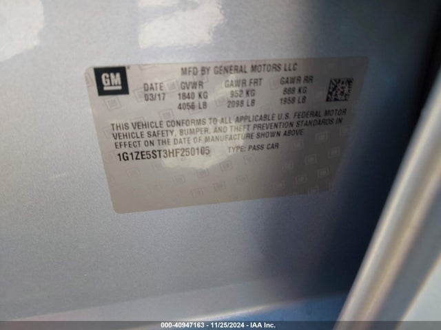 1G1ZE5ST3HF250105 Chevrolet MALIBU 1LT