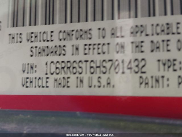 1C6RR6ST6HS701432 RAM 1500 Tradesman