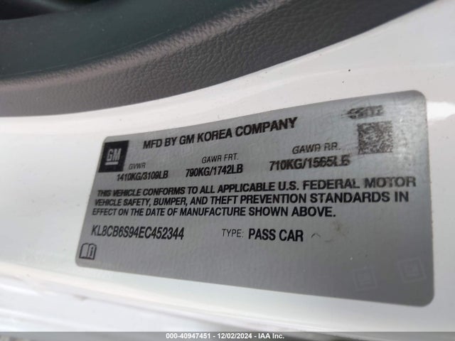 Chevrolet Spark Ls Auto 2014 KL8CB6S94EC452344 Image 9