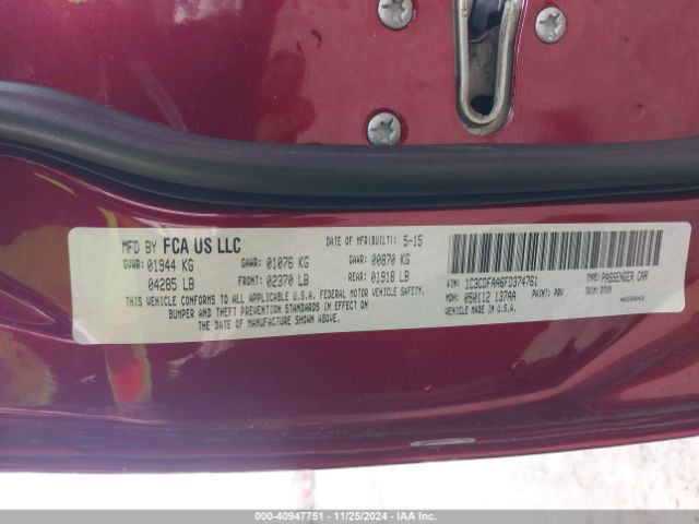 1C3CDFAA6FD374761 Dodge DART SE