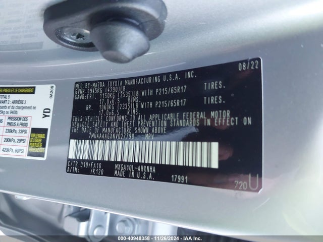 Toyota Corolla Cross L 2022 7MUAAAAGXNV027798 Image 9