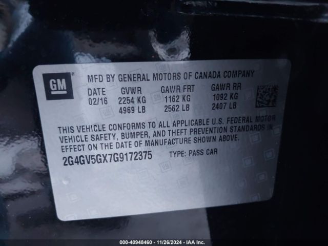 2G4GV5GX7G9172375 Buick Regal Turbo Gs