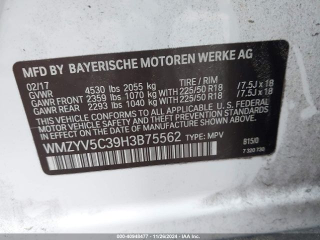 WMZYV5C39H3B75562 Mini Countryman Cooper