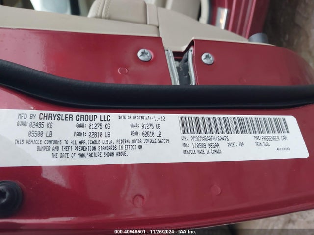 2C3CCARG0EH160476 Chrysler 300