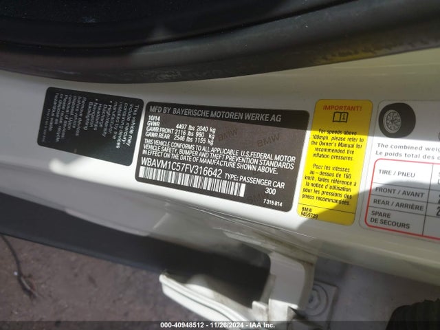 WBAVM1C57FV316642 BMW X1 Sdrive28i