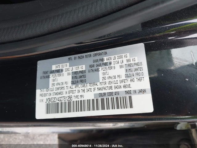 Mazda Cx-5 Grand Touring 2016 JM3KE2DY4G0781256 Image 9