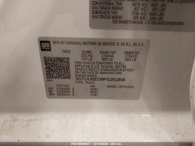 2023 GMC SIERRA 1500 3GTUUBED9PG261808 Photo 8
