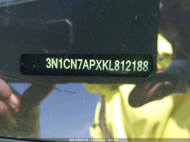 3N1CN7APXKL812188 Nissan Versa 1.6 S+