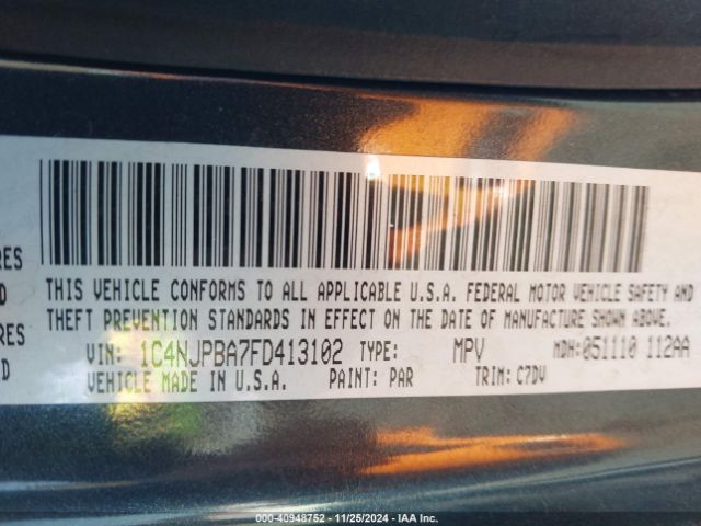 1C4NJPBA7FD413102 Jeep Patriot Sport