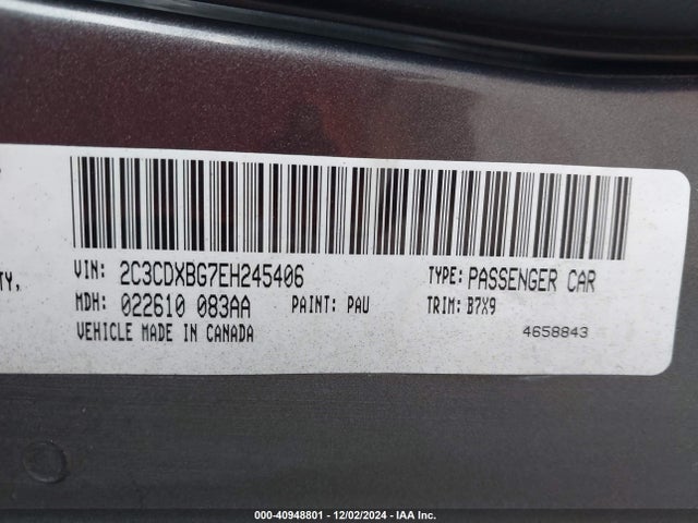 Dodge Charger Se 2014 2C3CDXBG7EH245406 Image 9
