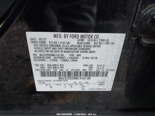 Ford Ecosport Se 2021 MAJ3S2GE0MC416130 Image 9