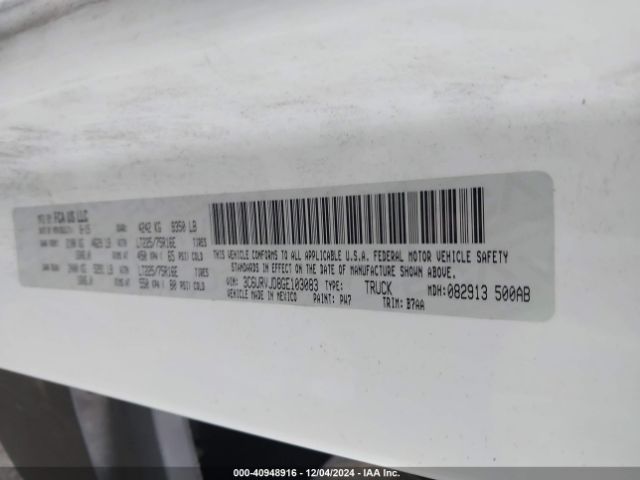 3C6URVJD8GE103083 RAM Promaster 3500 High Roof