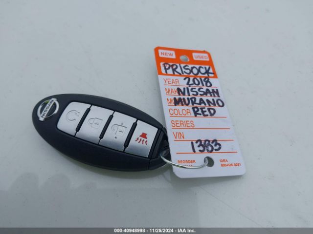 5N1AZ2MH5JN133567 Nissan MURANO SV